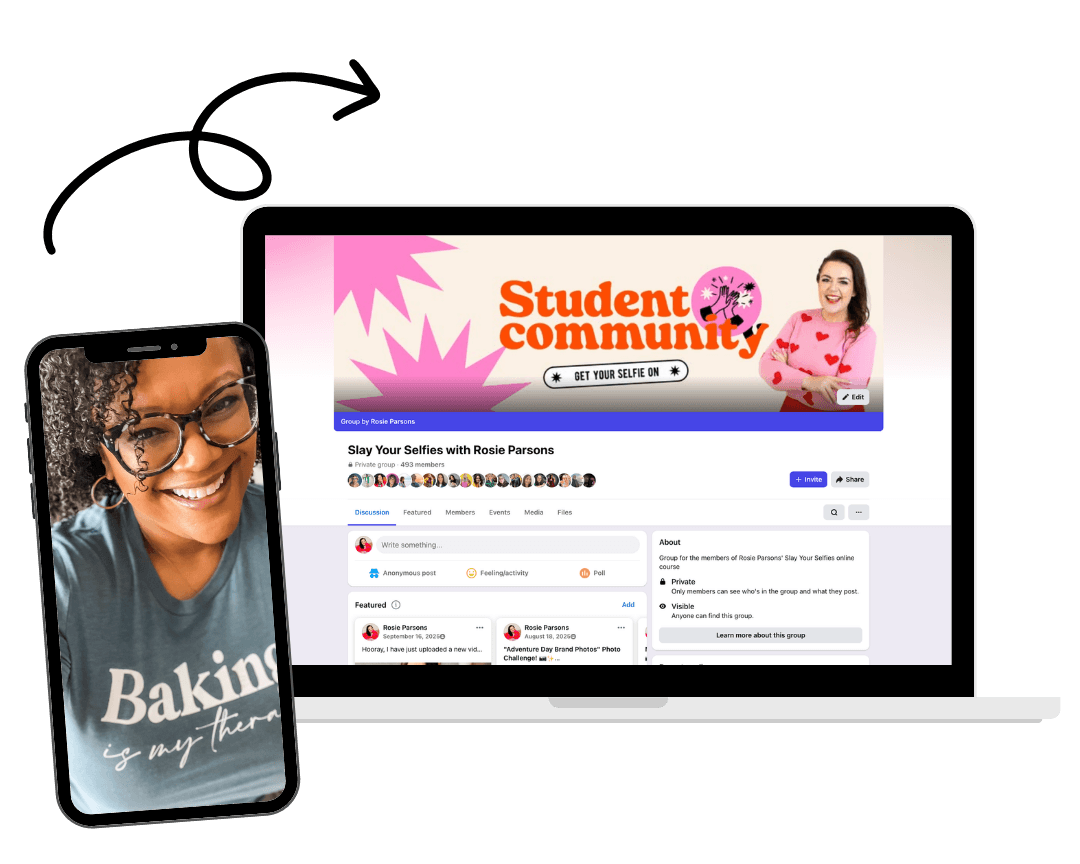 Laptop and smartphone displaying a 'Student Community' webpage 