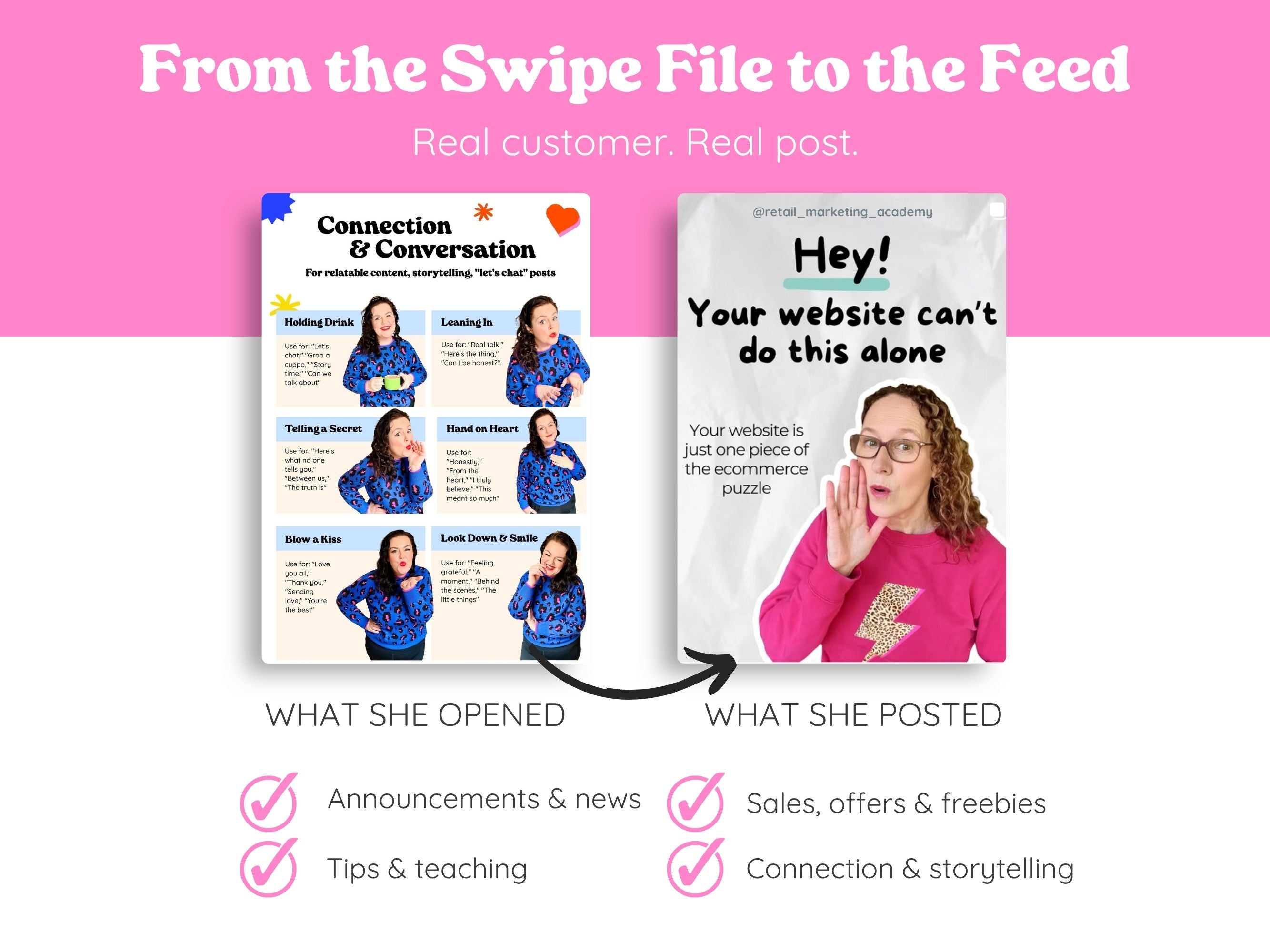 Social Media Pose Swipe File