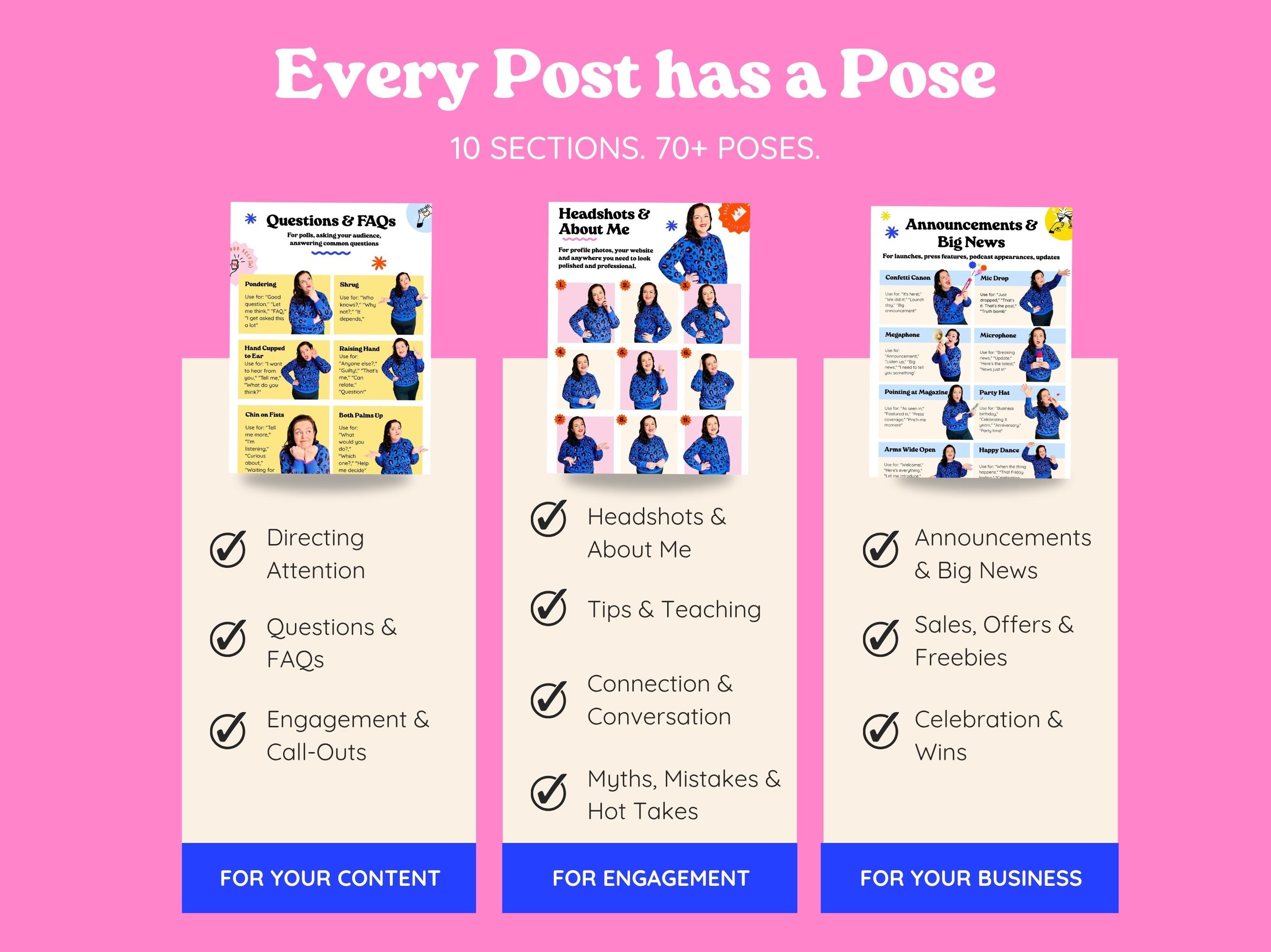Social Media Pose Swipe File